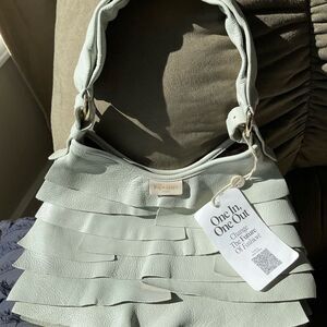 YSL Yves Saint Laurent ruffle purse